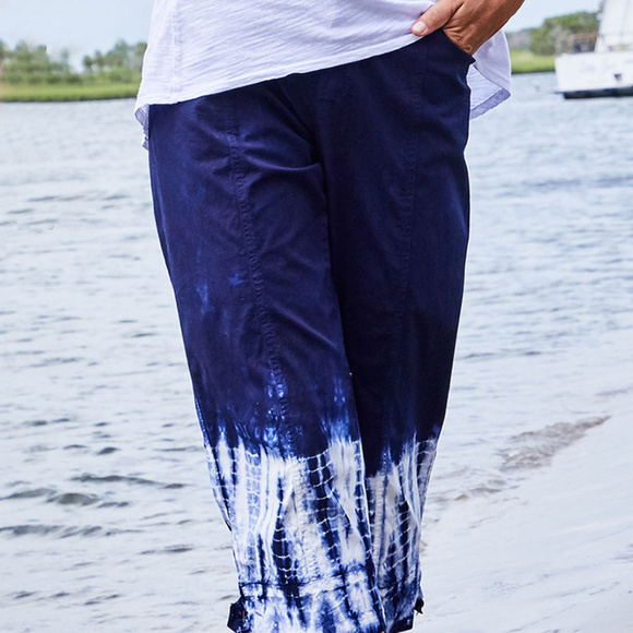 🆕️High Waisted Dipped Tie-Dye  Capri - Picture 4 of 4